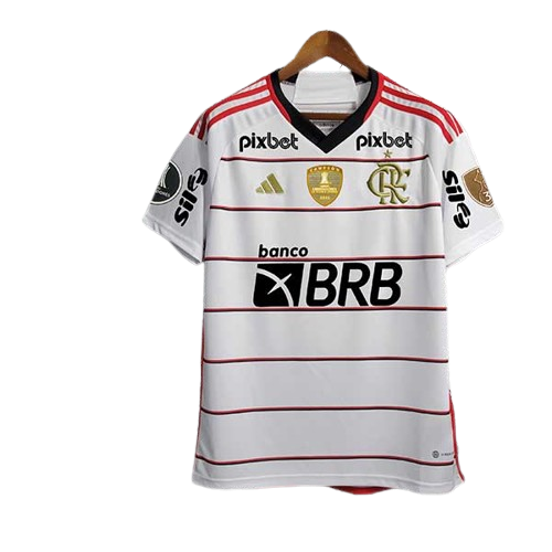 Camisa Masculina Flamengo II 2023/24 - Patrocínios + Patchs