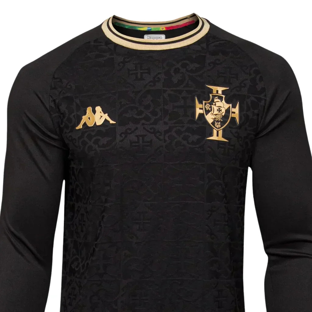 Camisa Vasco da Gama III Manga Longa Masculina - Preto
