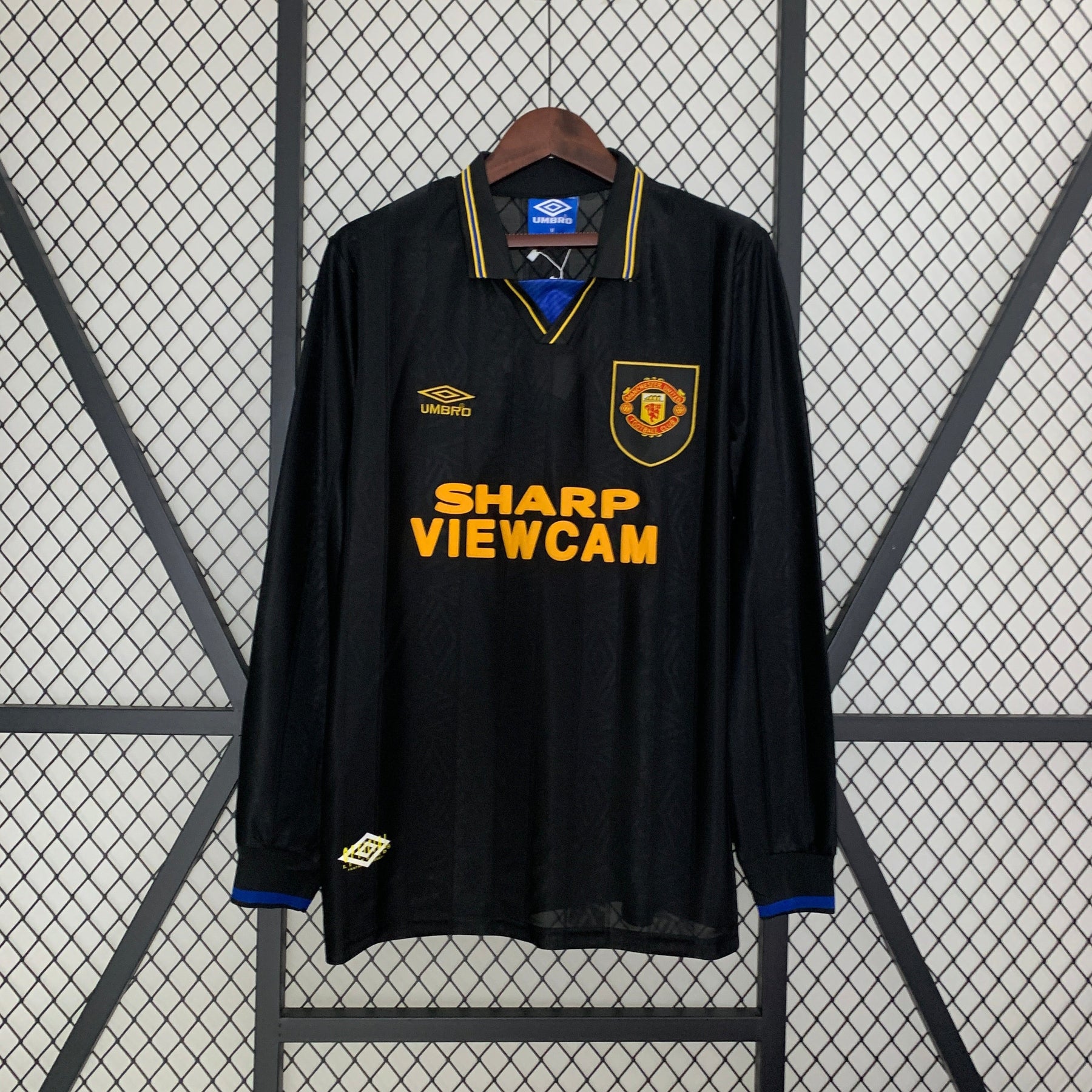 CAMISA RETRÔ MANCHESTER UNITED AWAY MANGA LONGA 93/95