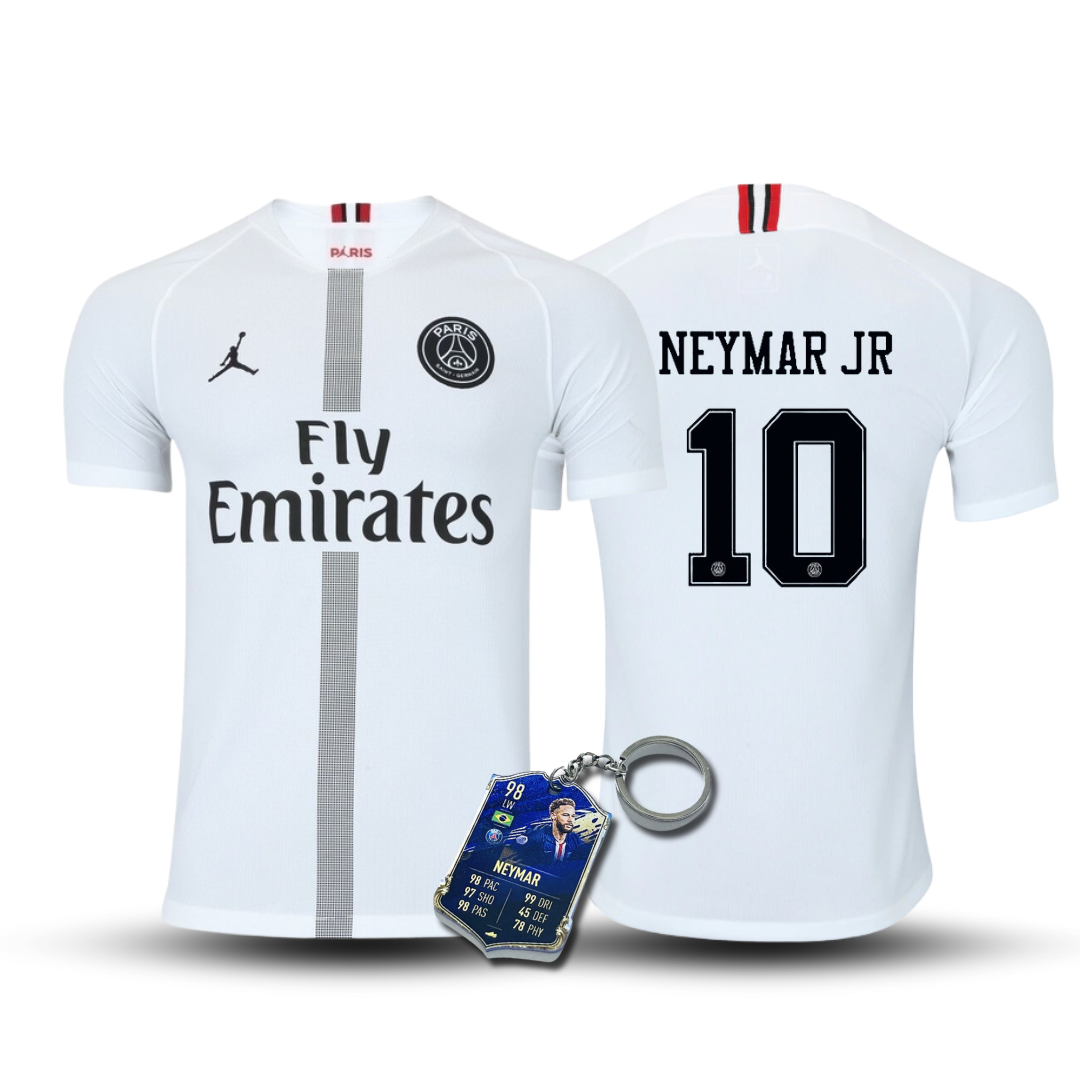 CAMISA RETRÔ PSG THIRD BRANCA 2018/19 MASCULINA + CHAVEIRO ESPECIAL DE BRINDE