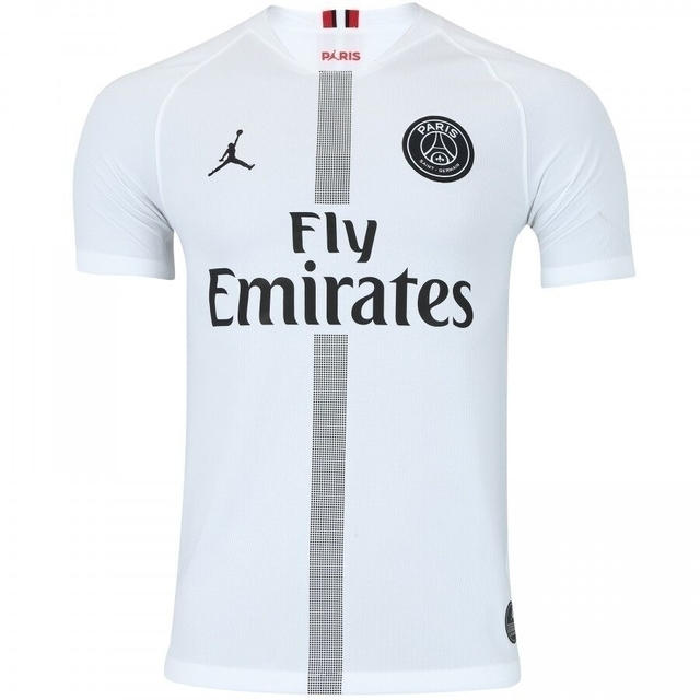 CAMISA RETRÔ PSG THIRD BRANCA 2018/19 MASCULINA + CHAVEIRO ESPECIAL DE BRINDE