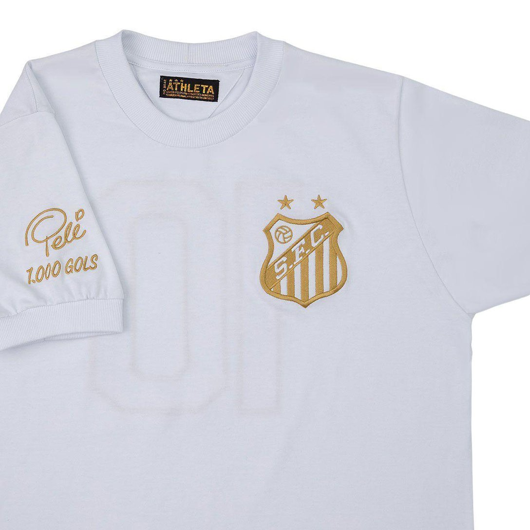 Camisa Retrô Pelé 1000 Gols branca