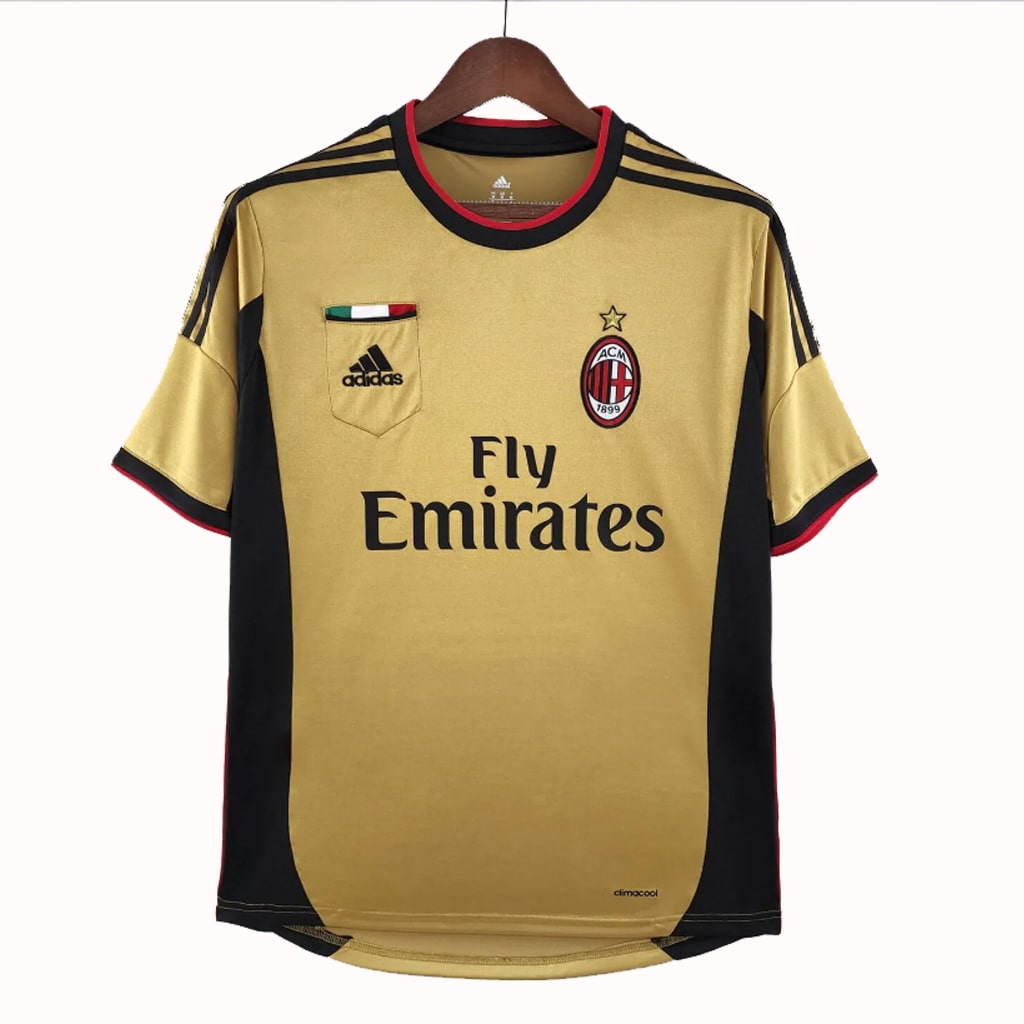 Camisa II AC Milan 2013/14 RETRO Dourada Torcedor - Masculina