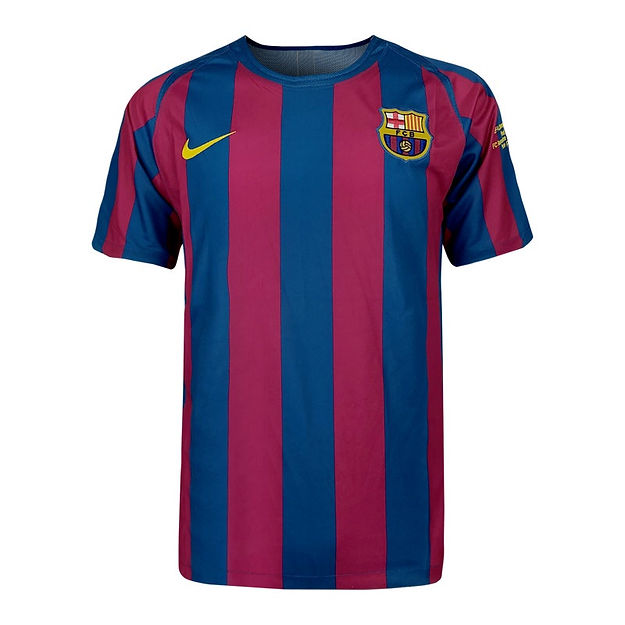 Camisa Retrô FC Barcelona 2005/06 Titular Edição Chmapions League