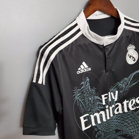 Camisa Retrô Real Madrid 2014/15  Preta Dragão Terceira