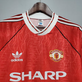 CAMISA RETRÔ MANCHESTER UNITED HOME 90/92