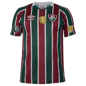 Camisa Masculina Fluminense I 2023/24 - Torcedor + Patchs Campeão Libertadores