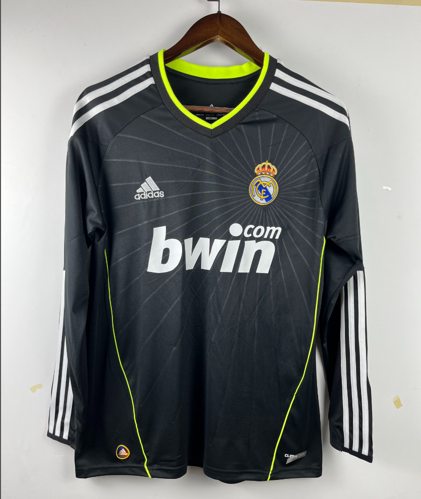 CAMISA REAL MADRID MANGA LONGA RETRÔ AWAY 10/11