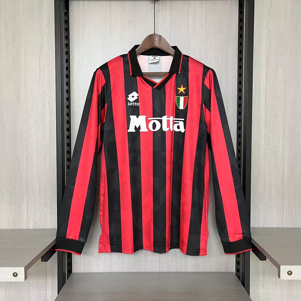 CAMISA RETRÔ MILAN HOME MANGA LONGA 93/94