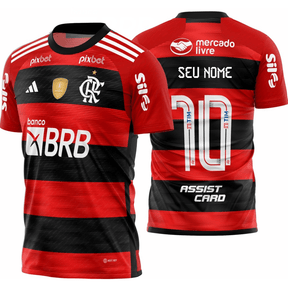 Camisa Masculina Flamengo I 2023/24 - Torcedor Patrocinadores