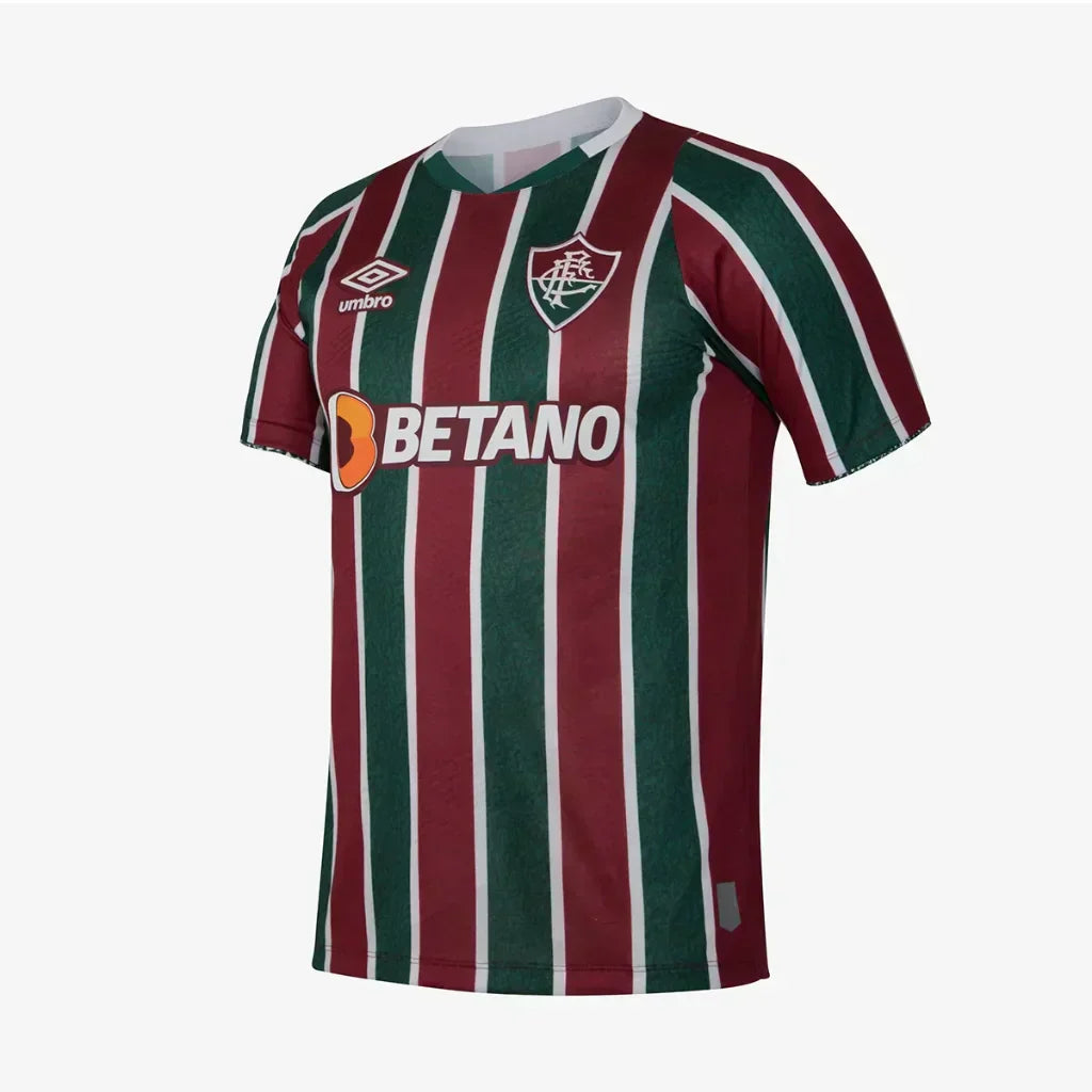 Camisa Masculina Fluminense I 2023/24 - Torcedor + Patchs Campeão Libertadores