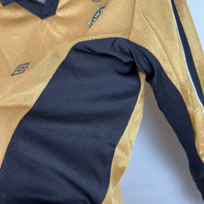 CAMISA RETRÔ MANCHESTER UNITED MANGA LONGA DUPLA FACE 01/02