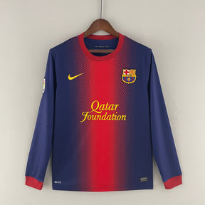 CAMISA RETRÔ BARCELONA HOME MANGA LONGA 12/13