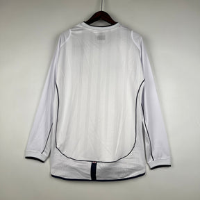 CAMISA RETRÔ INGLATERRA HOME MANGA LONGA 2002