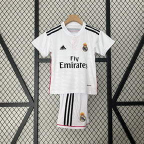 KIT INFANTIL RETRÔ REAL MADRID HOME 14/15