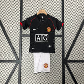 KIT INFANTIL RETRÔ MANCHESTER UNITED BLACK 08/09