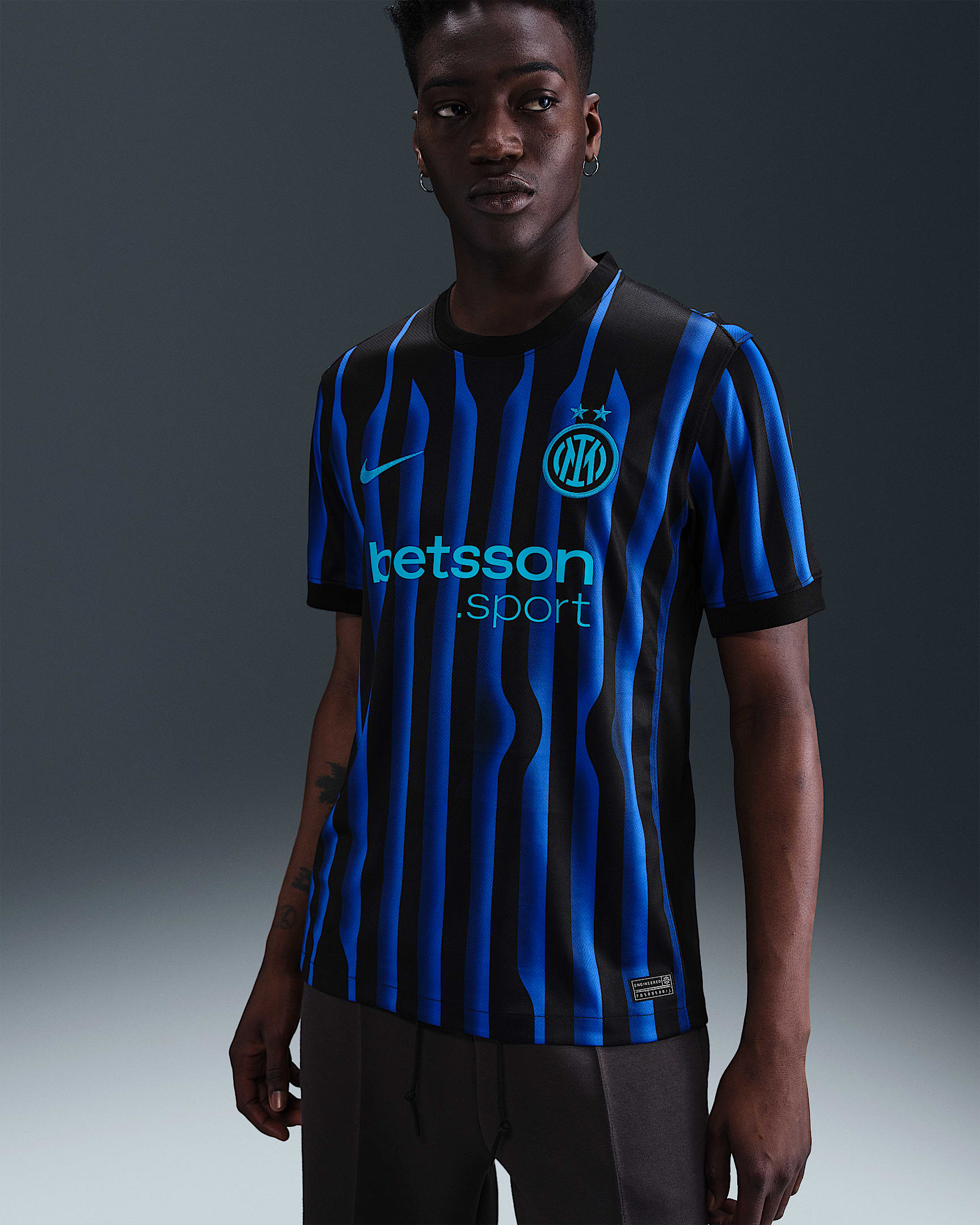 CAMISA TITULAR I INTER DE MILÃO MUNDIAL DE CLUBES 2025 TORCEDOR MASCULINA PRETA