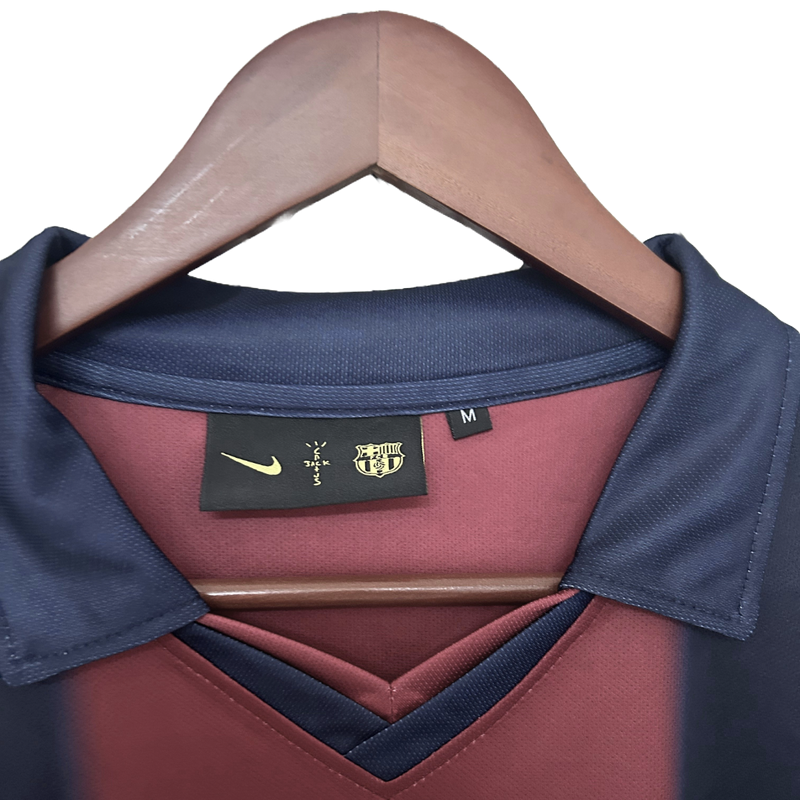 Camisa Barcelona I 2000/01 Retrô x Travis Scott Skeleton