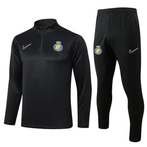Conjunto Al Nassr Zíper Curto Treino Preto 2024/25
