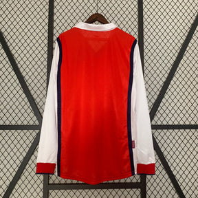 CAMISA RETRÔ ARSENAL HOME MANGA LONGA 98/99