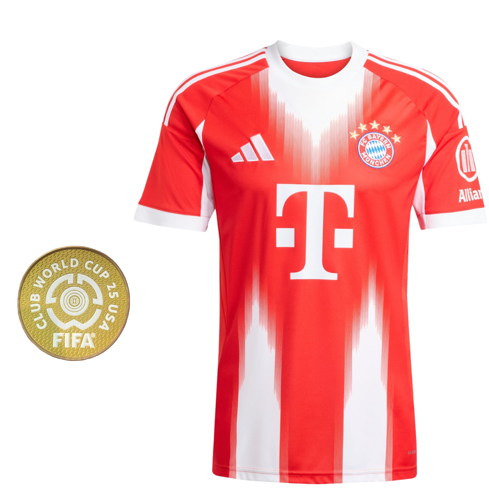 CAMISA TITULAR BAYERN DE MUNIQUE MUNDIAL DE CLUBES 2025 TORCEDOR MASCULINA