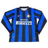 CAMISA RETRÔ MANGA LONGA INTER DE MILÃO HOME 09/10