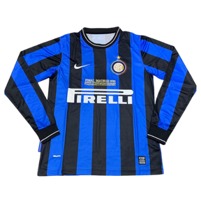 CAMISA RETRÔ MANGA LONGA INTER DE MILÃO HOME 09/10