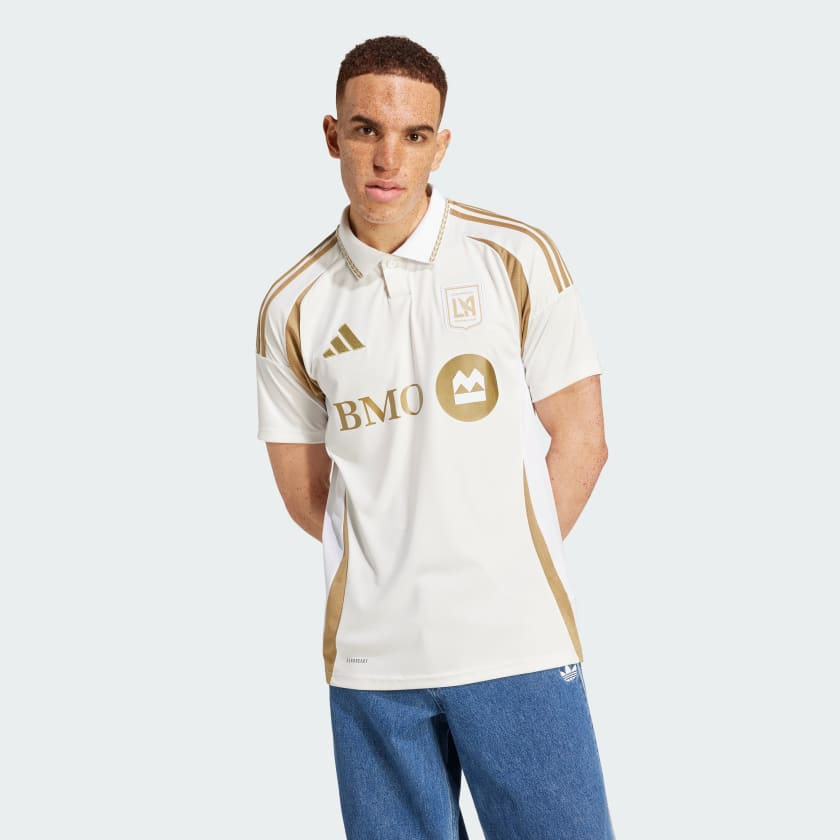 CAMISA RESERVA II LOS ANGELES GALAXY   MUNDIAL DE CLUBES 2025 BRANCA/DOURADA TORCEDOR MASCULINA