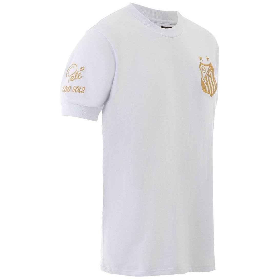 Camisa Retrô Pelé 1000 Gols branca