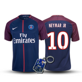 CAMISA RETRÔ PSG HOME 2017/18 MASCULINA + CHAVEIRO ESPECIAL DE BRINDE