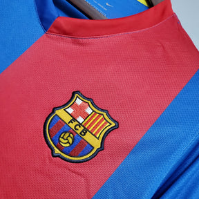 CAMISA RETRÔ BARCELONA HOME MANGA LONGA 06/07