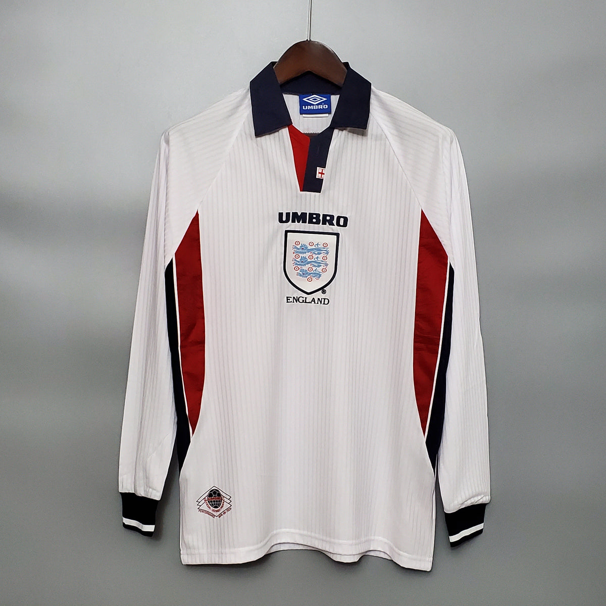 CAMISA RETRÔ INGLATERRA HOME MANGA LONGA 1998